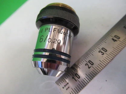 WILD HEERBRUGG SWISS FLUOTAR OBJECTIVE 6X MICROSCOPE PART AS PICTURED W4-B-18