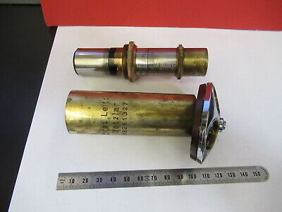 ANTIQUE ERNST LEITZ BRASS TUBUS + NOSEPIECE MICROSCOPE PART AS PICTURED Q3-B-85