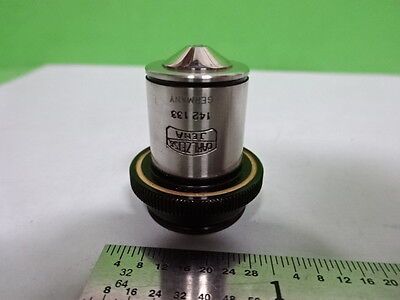 MICROSCOPE PART OBJECTIVE CARL ZEISS GERMANY HI 90X OPTICS AS IS #AE-28