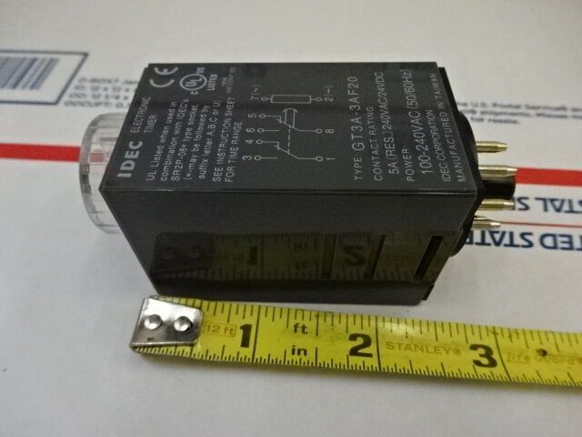 IDEC OCTAL ELECTRONIC TIMER RELAY GT3A-3AF20 CONTROL AS IS &X8-FW-02