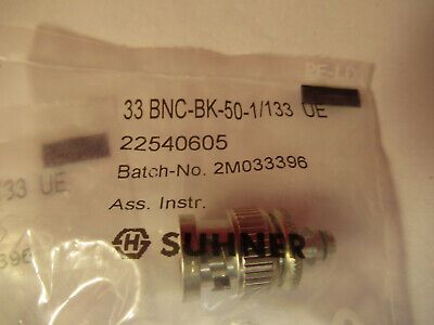 LOT 2 EA SUHNER CONNECTOR ADAPTER BNC-BK50-1/133 TO 10-32 AS PICTURED #Z4-B-02