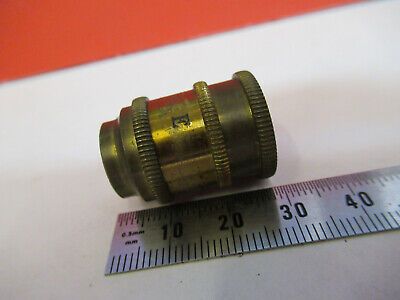 ANTIQUE BRASS NACHET OBJECTIVE FRANCE MICROSCOPE PART AS PICTURED &F6-B-24