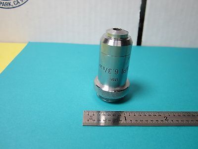 MICROSCOPE OBJECTIVE LEITZ WETZLAR GERMANY 6.3X NPL OPTICS BIN#E3-05