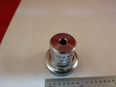 MICROSCOPE PART OBJECTIVE UNITRON 4X COATED OPTICS AS IS #P6-C-13