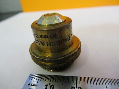 ANTIQUE BRASS Bausch Lomb OBJECTIVE LENS MICROSCOPE PART AS PICTURED &8Y-A-118