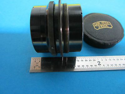 RARE MICROSCOPE OBJECTIVE LENS CARL ZEISS JENA GERMANY PLANAR 4.5X 7.5cm OPTICS