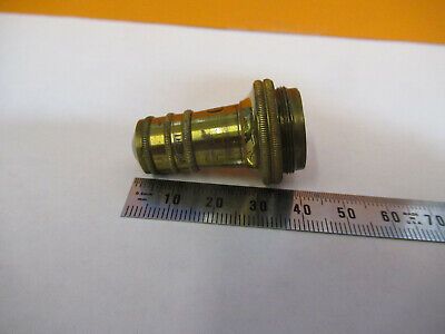 ANTIQUE CARL ZEISS DD BRASS OBJECTIVE MICROSCOPE PART AS PICTURED &P9-A-41