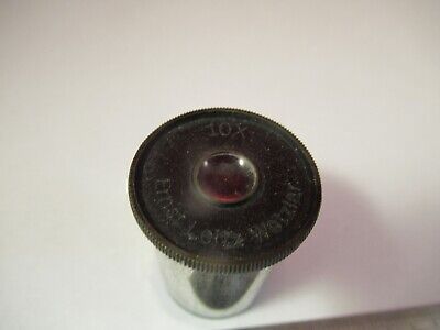 ANTIQUE ERNST LEITZ GERMANY EYEPIECE10X OPTICS MICROSCOPE PART AS PIC &8-B-58