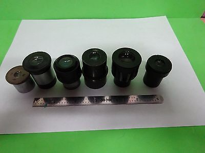 LOT 6 EA MICROSCOPE EYEPIECES ASSORTED OPTICS #W1-03