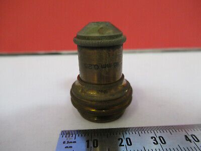 ANTIQUE BRASS BAUSCH LOMB 16mm objective MICROSCOPE PART AS PICTURED  &B3-B-17