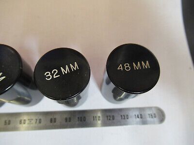 LOT ANTIQUE 5 EMPTY OBJECTIVE CANS SPENCER MICROSCOPE PART AS PICTURED 4B-FT-02