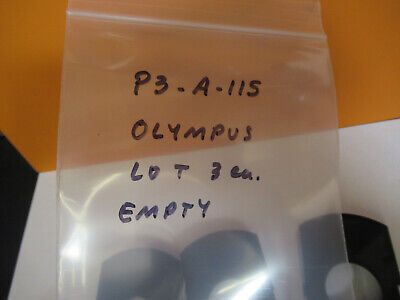 LOT 3 ea  PLASTIC EMPTY SLIDE OLYMPUS JAPAN MICROSCOPE PART AS PICTURED P3-A-115