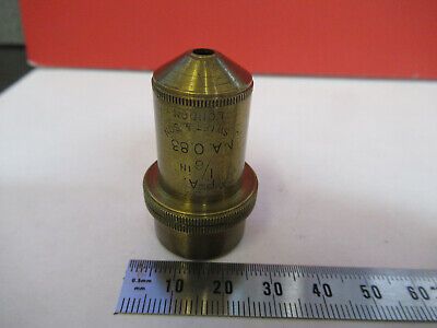 ANTIQUE BRASS SWIFT LONDON OBJECTIVE 1/6 MICROSCOPE PART AS PICTURED &87-FT-31