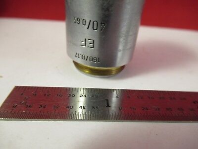 LEITZ GERMANY OBJECTIVE EF 40X /160 MICROSCOPE PART OPTICS AS PICTURED &75-B-13