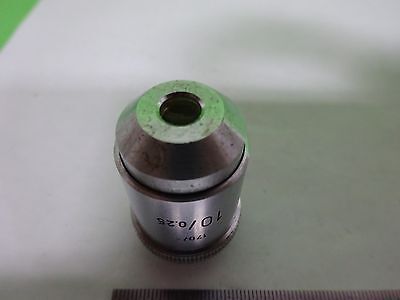 MICROSCOPE LEITZ WETZLAR GERMANY OBJECTIVE 10X OPTICS AS IS BIN#2B-E-16