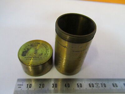 ANTIQUE BAUSCH LOMB EMPTY BRASS OBJECTIVE CAN MICROSCOPE AS PICTURED P6-A-97