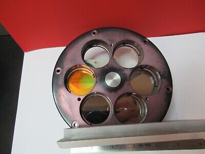 LEICA GERMANY FILTER TURRET OPTICS MICROSCOPE PART AS PICTURED &Q1-A-67