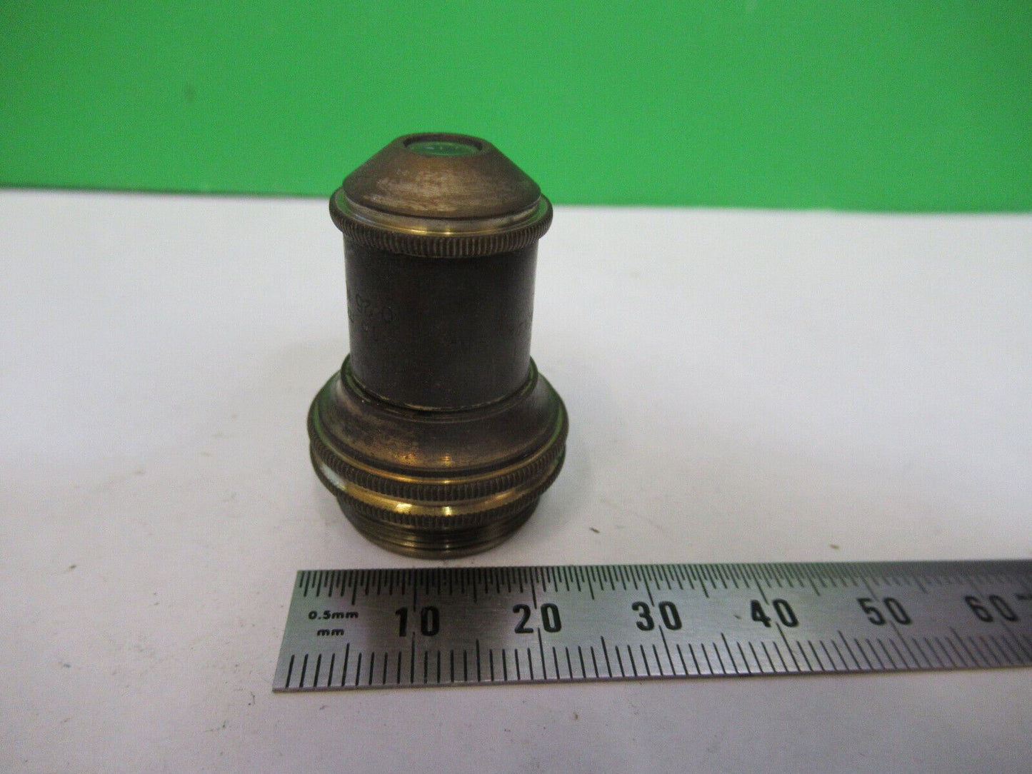 ANTIQUE BAUSCH LOMB BRASS OBJECTIVE 16mm MICROSCOPE PART AS PICTURED #R9-B-18