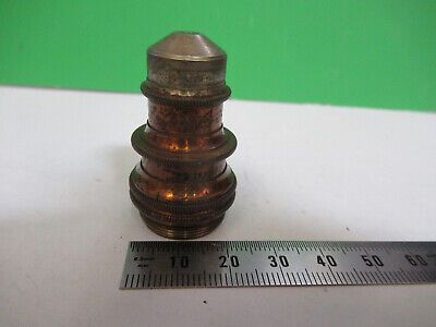 ANTIQUE BRASS BAUSCH LOMB OBJECTIVE MICROSCOPE PART OPTICS AS PICTURED &z9-a-111