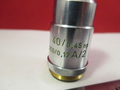 REICHERT AUSTRIA OBJECTIVE 40X /250 OPTICS MICROSCOPE PART AS PICTURE &FT-4-22