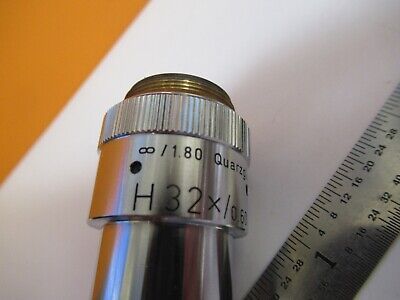 LEITZ QUARTZ UV OBJECTIVE H 32X INFINITY OPT MICROSCOPE PART AS PICTURED 8C-A-56