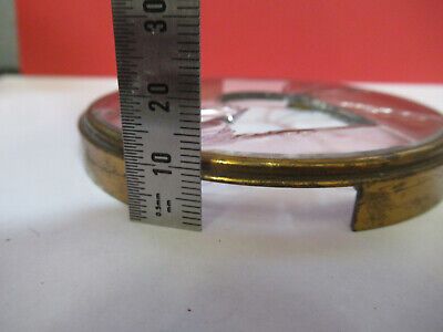 ANTIQUE BAUSCH LOMB BRASS RARE STAGE TABLE MICROSCOPE PART AS PIC #bnB7-A-38