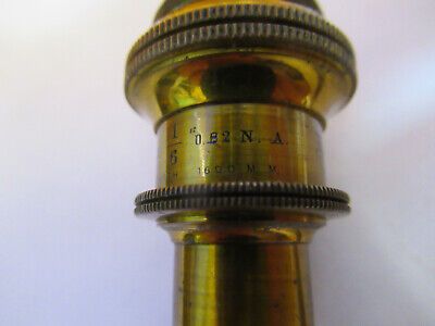 BAUSCH LOMB ANTIQUE 1/6 OBJECTIVE LENS MICROSCOPE PART AS PICTURED &A2-FT-76