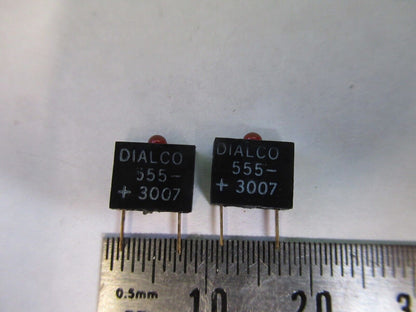 LOT 2 PCS DIALCO 555-3007 FAULT INDICATOR INSTRUMENT RED LAMP BULB 8X-A-22