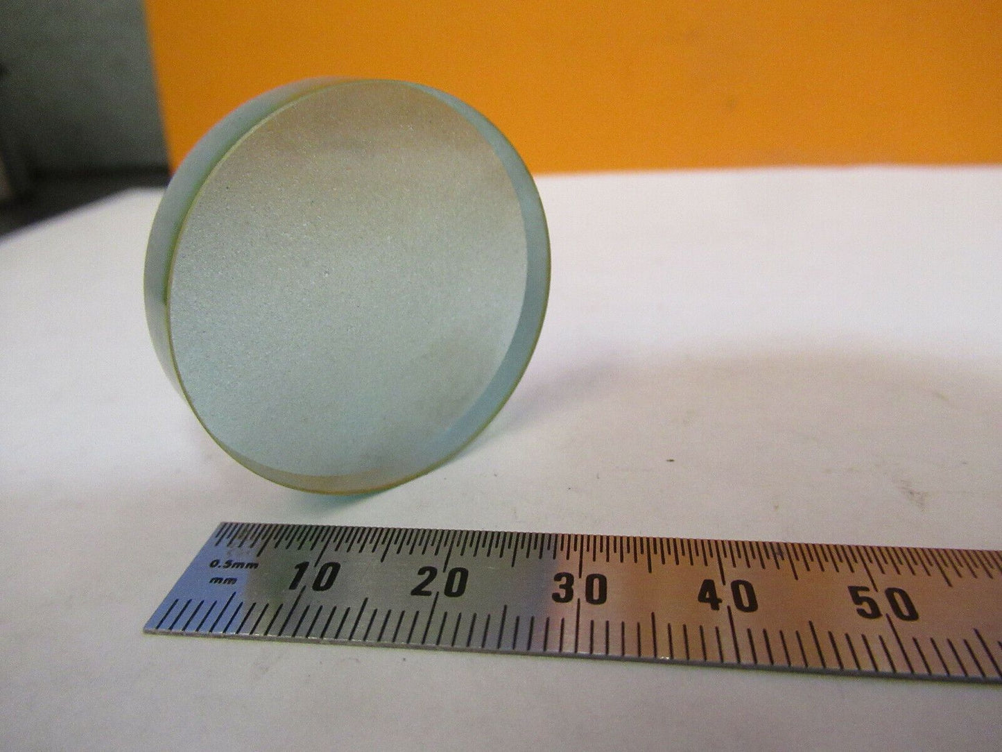 OPTICAL HEAT ABSORBING GLASS FILTER MICROSCOPE PART OPTICS AS PICTURED &P2-A-58