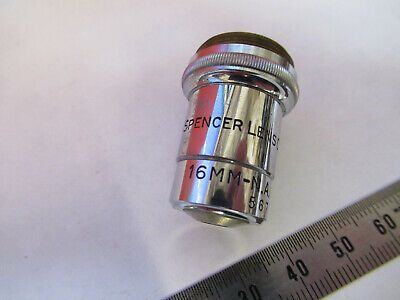 OPTICAL MICROSCOPE PART OBJECTIVE AO SPENCER 16mm OPTICS AS PICTURED #B3-B-25