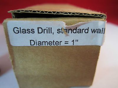 OPTICAL TOOL GLASS DIAMOND DRILL 1" DIAMETER FOR LENSES LASER OPTICS BIN#3K