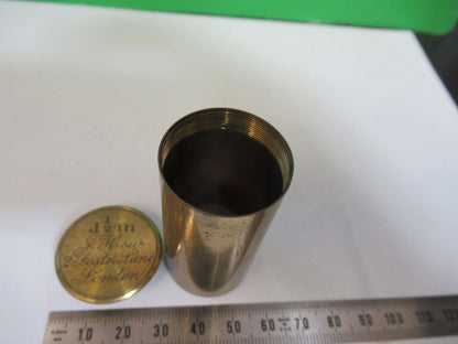 ANTIQUE BRASS HOW LONDON CANISTER OBJECTIVE MICROSCOPE PART AS PICTURED P2-B-93