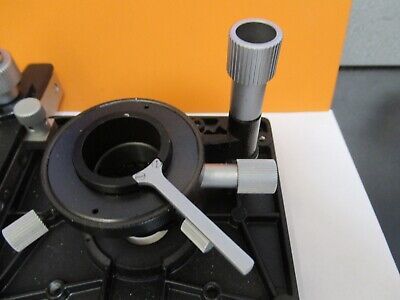 LEITZ GERMANY STAGE TABLE XY MICROMETER MICROSCOPE PART AS PICTURED &14-FT-30