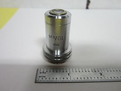 MICROSCOPE PART OBJECTIVE LEITZ GERMANY 10X OPTICS BIN#H6-07