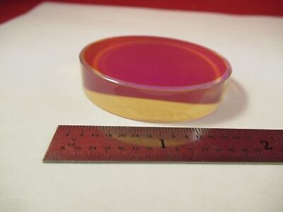 OPTICAL FLAT DICHROIC COATING MIRROR 2" DIAMETER 1/10 WAVE OPTICS AS IS &FT-1-29