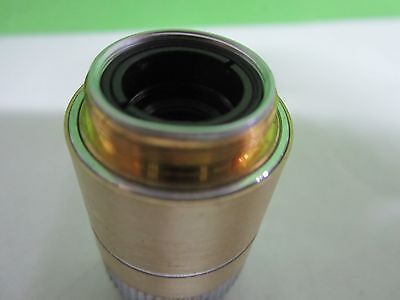 FOR PARTS MICROSCOPE PART OBJECTIVE  LEITZ [BENT THREAD] OPTICS AS IS S9-29