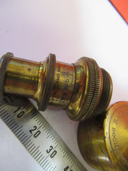 ANTIQUE  BRASS BAUSCH LOMB OBJECTIVE 1/6 MICROSCOPE PART AS PICTURED G4-A-112