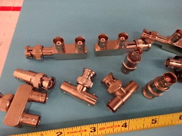 LOT BNC CONNECTOR ADAPTERS  RF MICROWAVE FREQUENCY AS PICTURED AS IS #B6H-20