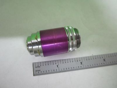 MICROSCOPE PART OBJECTIVE LEITZ 100X PURPLE ?? OPTICS AS IS S9-36