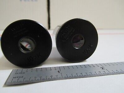 WILD SWISS PAIR 10xK EYEPIECE OCULAR MICROSCOPE PART OPTICS AS PIC &12-A-111