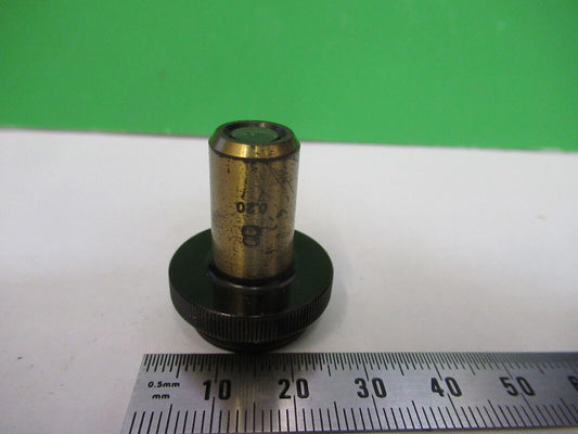 CARL ZEISS JENA GERMANY OBJECTIVE 8 MICROSCOPE PART AS PICTURED &S2-C-42