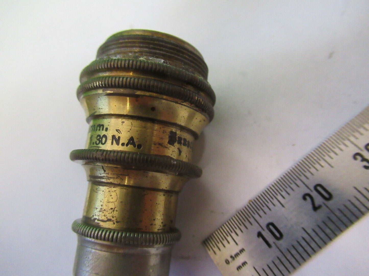 ANTIQUE BRASS BAUSCH LOMB OBJECTIVE 1.9mm MICROSCOPE PART AS PICTURED G5-A-53