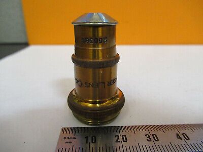 ANTIQUE BRASS SPENCER OBJECTIVE 44X LENS MICROSCOPE PART AS PICTURED &8Y-A-126