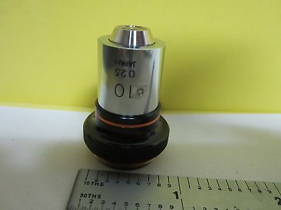 MICROSCOPE PART OBJECTIVE OLYMPUS 10X OPTICS AS IS BIN#34-T-17