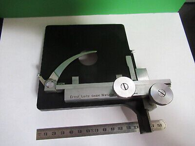 ANTIQUE ENRST LEITZ GERMANY XY STAGE TABLE MICROSCOPE PART AS PICTURED R9-A-73