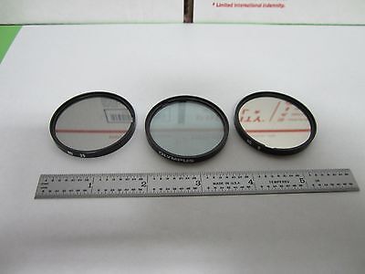 LOS 3 EA OPTICAL OLYMPUS JAPAN FILTER OPTICS BIN#N6-31