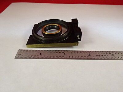 MICROSCOPE PART ZEISS POLARIZER OBJECTIVE HOLDER POL OPTICS AS IS #X6-B-13