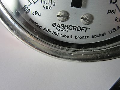 MANOMETER VACUUM + PRESSURE ASHCROFT  BIN#E3-02