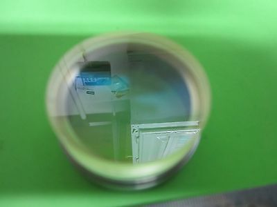 OPTICAL BI CONVEX LENS MIL SPEC LASER OPTICS some scratches] rare glass BN#40-79