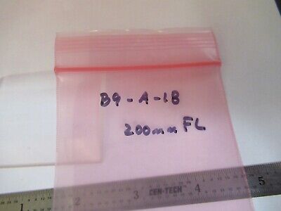 OPTICAL RECTANGULAR PLANO CONVEX LENS 200mm FL OPTICS AS PICTURED &B9-A-18